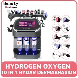 Przenośna maszyna do twarzy tlenowej 10 w 1. Aqua Water Peel Lifting Skin Hydra Dermabrasion H2O2 Small Bubble Machine oczyszczanie wodorowe urzadzenie hydrabrazja wodna twarz beauty machine