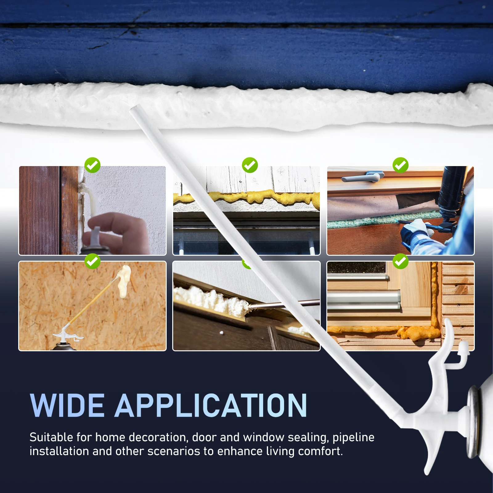 2 قطعة أنبوب تمديد لرغوة تعبئة الفجوة ، فوهة قضيب الايبوكسي ، أنبوب بديل لعلبة رغوة الرش ، فوهة رغوة الرش #6