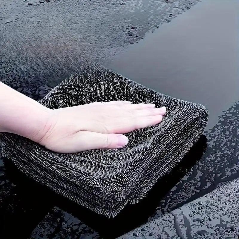 Microfiber Cleaning Cloths And Hooks Lint-Free Reusable Absorbent Multipurpose Wet Wipes 2pcs Cloths And 2pcs Hooks