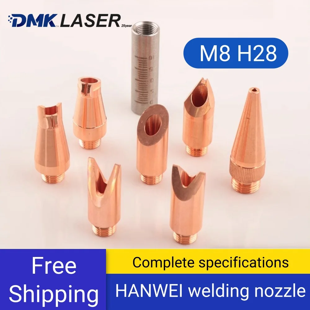 

HANWEI fiber laser welding nozzle H28 M8 wire feed for fiber handheld laser weld head accessories nozzles super copper tip