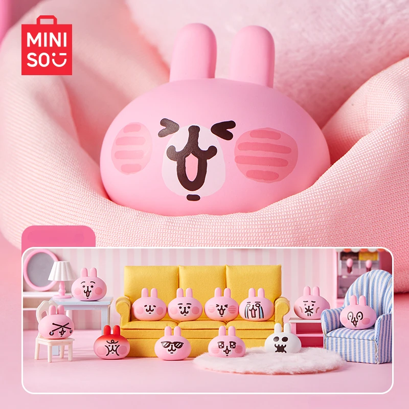 MINISO MINI BEAN Kanahei's Small Animal Series Emoticons, Trendy Blind Box Ornaments, Cartoon Children's Toys, Birthday Gifts