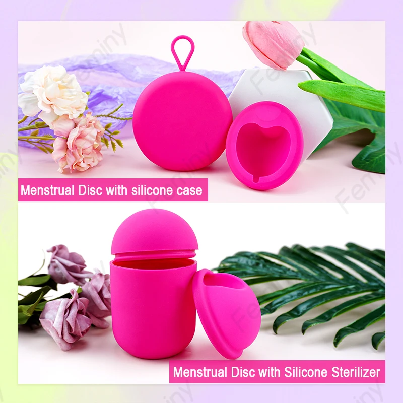 ทางการแพทย์ซิลิโคนประจําเดือน Disk Period Disc ประจําเดือน Collector ซิลิโคนถ้วย Feminine Care Tampon สุขภาพความงามถ้วยประจําเดือน