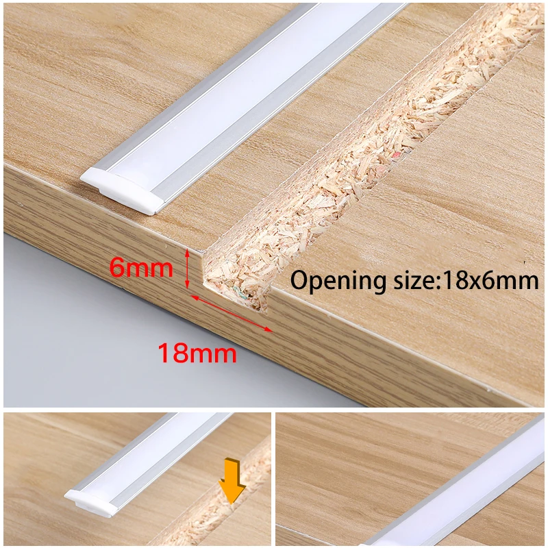 YiYing Led Profile Aluminum Lamp Long Flat Light Bedroom Bedside Atmosphere Linear Lighting Line Strip Soft Channel 24V Indoor