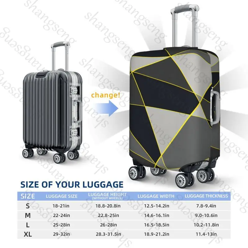 Geometric triangle pattern Thick Elastic Luggage Protective Cover Zipper Suit For Bag Suitcase Covers Trolley Cover Travel