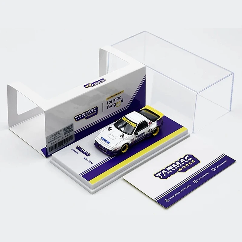 

TW In Stock 1:64 Pandem RX7 FC3S White Purple Diecast Diorama Car Model Collection Toys Tarmac Works