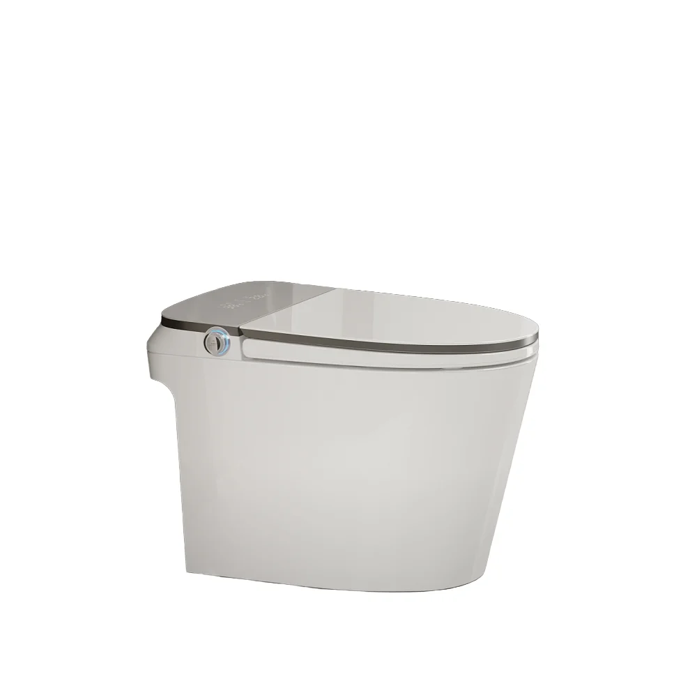 Advanced Intelligent Smart Toilet with Remote Control Elongated Bowl Shape Floor Mounted Concealed Tank S-Trap Drainage
