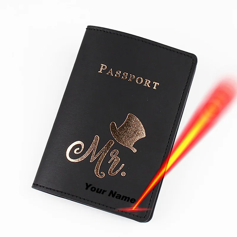 

Customize Names Passport Cover Cards Ticket Holder Travel Wallet Pu Case for Passports Travel Document Organizer