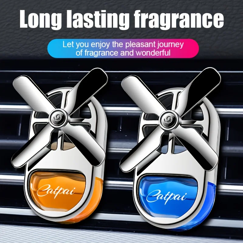 1Pc Car Air Vent Liquid  perfume , Four‑Leaf Windmill Perfume, Light Fragrance, Car Decoration, Odor Remover, Creative New Hangi