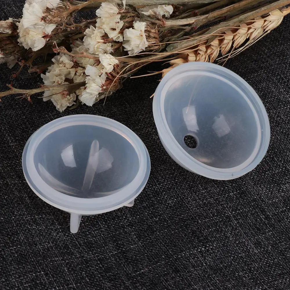 5sizes Transparent Home Decoration Resin Craft Ball Sphere Mould Jewelry Making Silicone Mold