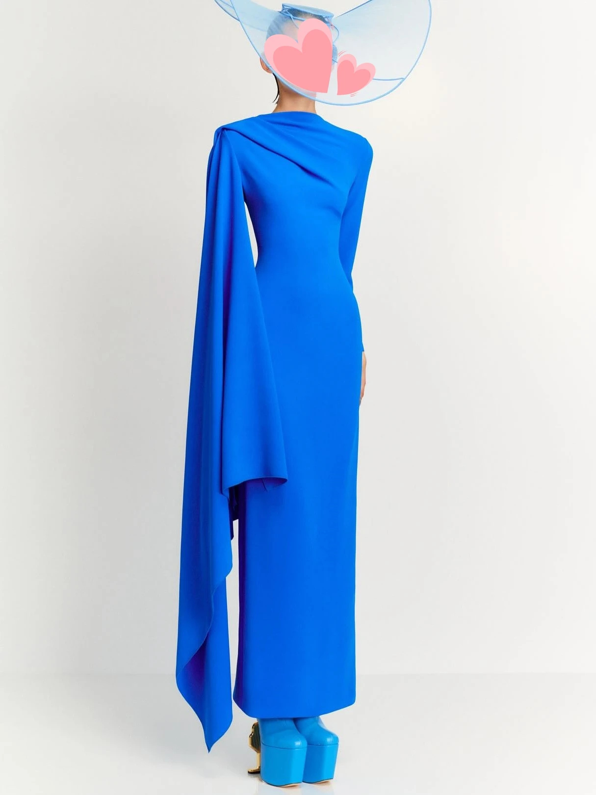 Oisslec Ballkleider, elegant, Vintage, süß, blau, schlicht, eine Schulter, modisch, für formelle Anlässe, Abendkleid, Party-Kleider