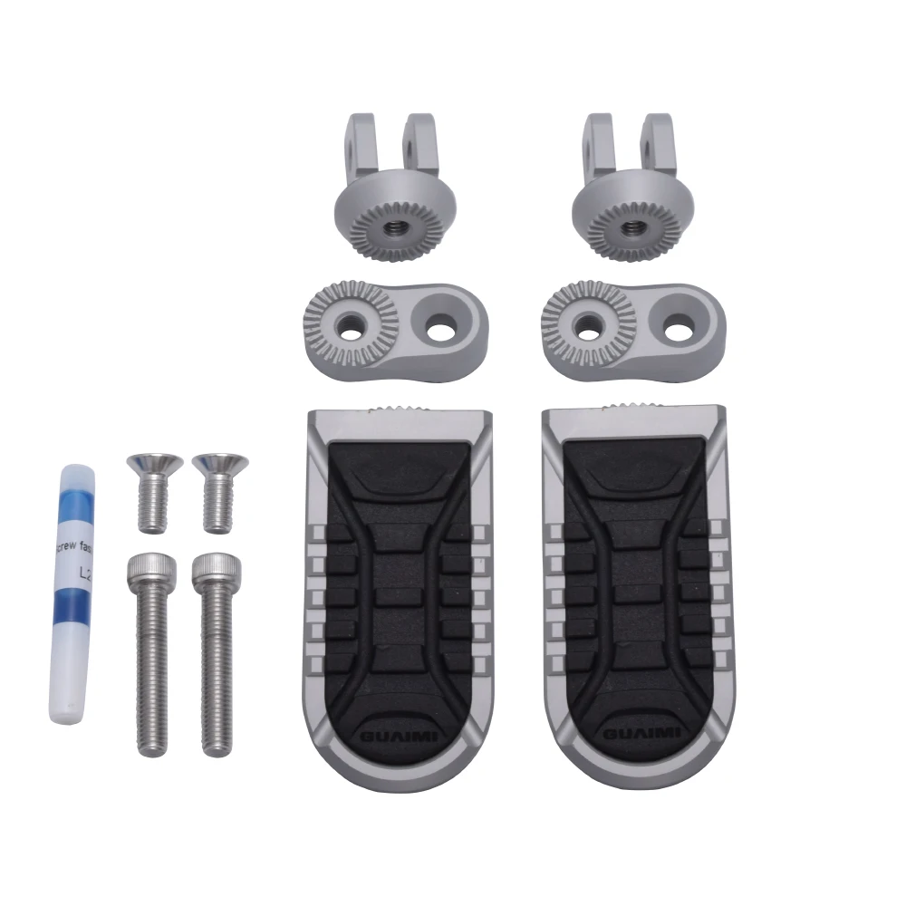 For BMW R 1200 1250 R / RS, S1000XR 2015 2016 2017 2018 2019 NINET URBAN GS 2017 to 2021 Motorcycle Footrest Silver Rotatable Rider Foot Pegs Front pedal