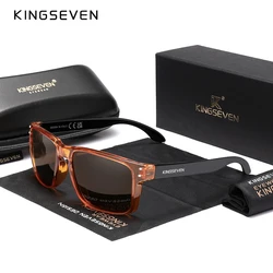 Genuine KINGSEVEN Brand Square Retro TR90 Polarized Sunglasses Women Men Carbon Fiber Pattern Design Outdoor Sports Eyewear