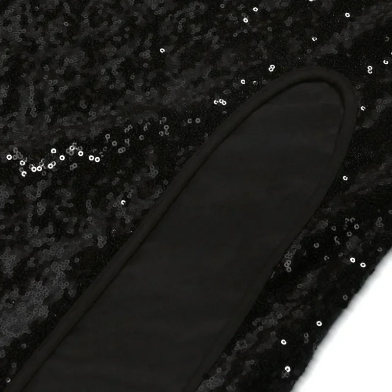 فستان KEXU مثير بدون أكمام مزين بالترتر وحفلات أعياد الميلاد المسائية مفرغ بدون ظهر فساتين طويلة ماكسي