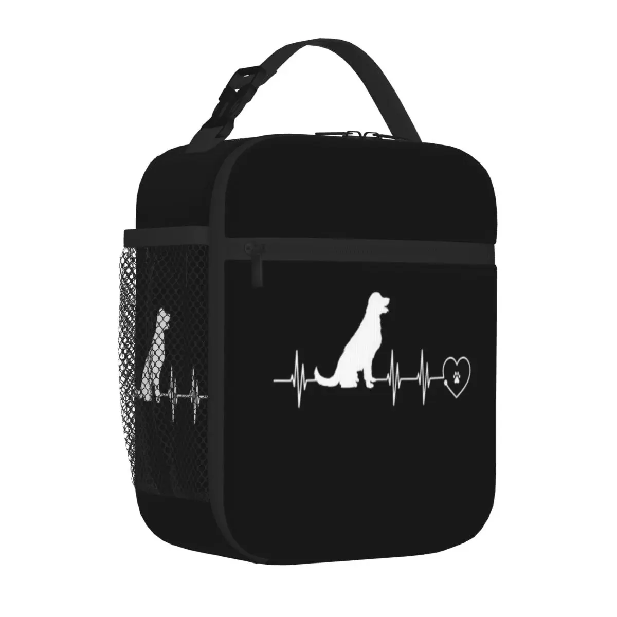 Bestselling Golden Retriever Heartbeat Preppy Waterproof Lunch Bag Preschool Lunch Food Storage Bag