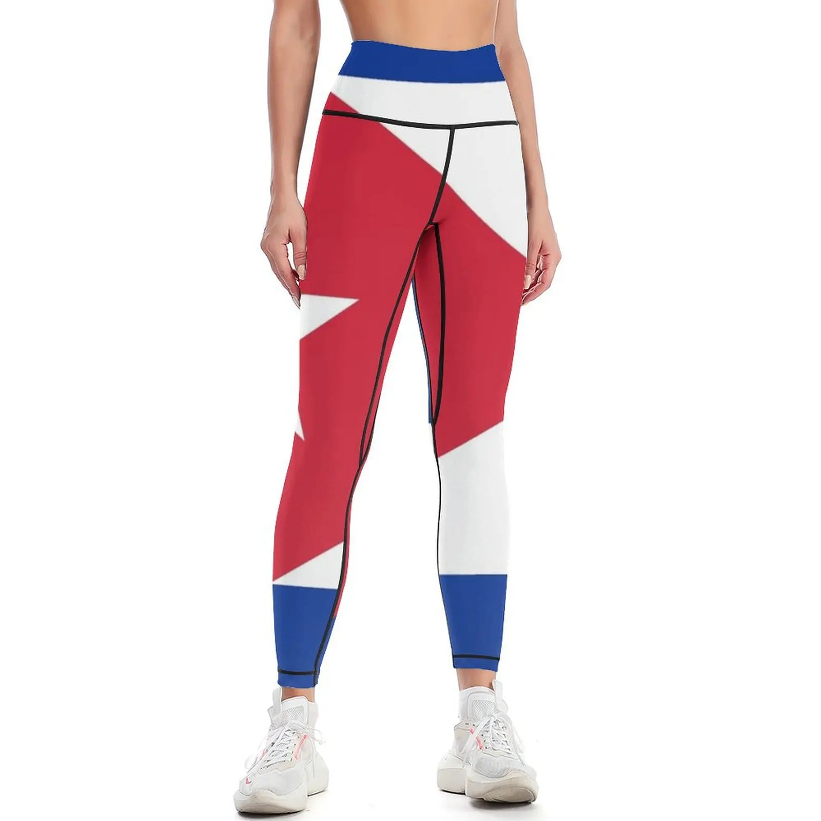 

Cuban flag of Cuba Leggings push up fitness sporty woman push up harem pants Womens Leggings