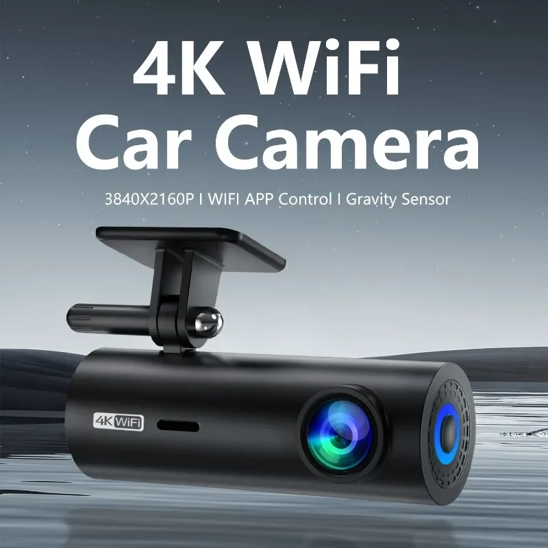 

Car Dvr G-Sensor Camera Dashcam HD Night Vision Dash Black Box Record Video Cam Voice Prompt with WIFI App Control 4K Parts