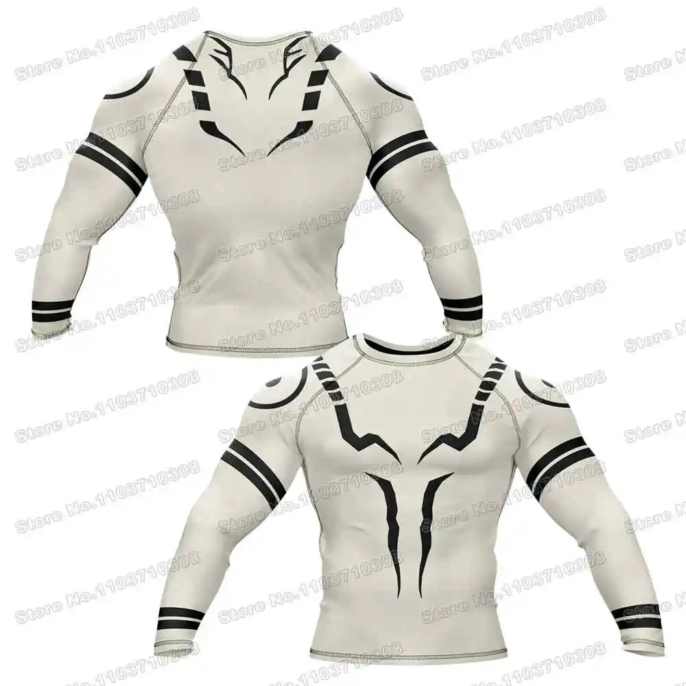 Sukuna Fury Short Rash Guards Surfing Beach Trousers Swimwear Diving Gym Long sleeves MMA BJJ Men Jiu Jitsu Fitness Sets