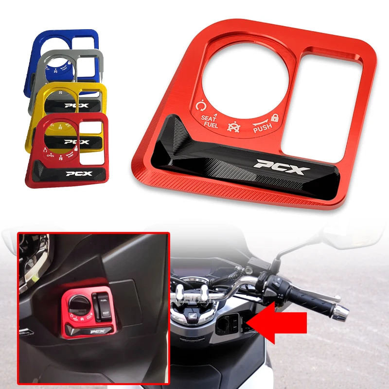

Fit For HONDA PCX160 PCX 125 160 2021-2024 Motorcycle CNC Accessories Electric Door Lock Button Protector Key Switch Lock Cover