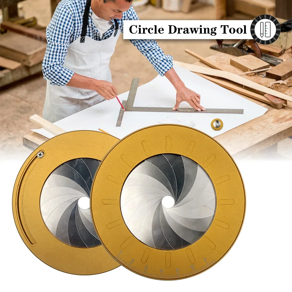 Drawing Ruler Tool Adjustable Stainless Steel Flexible Circle Measuring Tool Rotatable Drawing Circular Compass Geometry Compass
