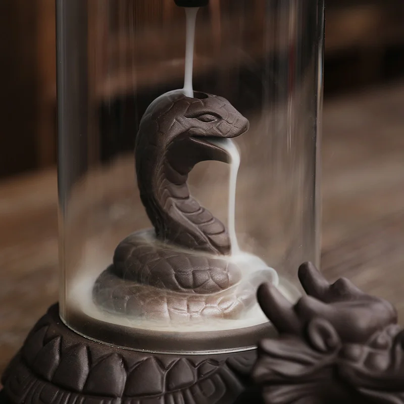 Handmade Craft Home Decorations Windproof Incense Fountain Natural Backflow Zen Meditation Ornaments Gift