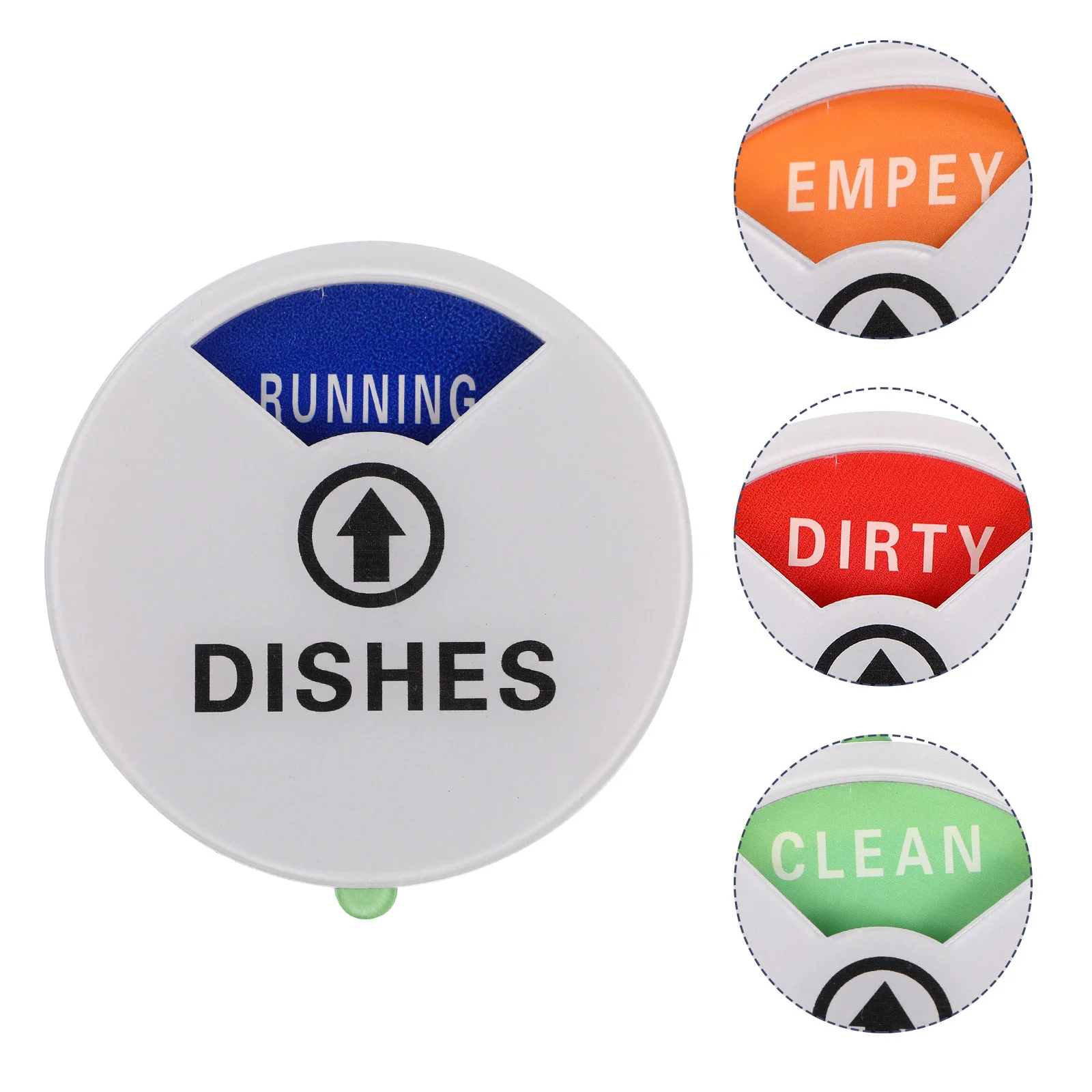 Dishwasher Identification Plate Nail Stickers Magnet Indicator Sign Signage Clean Dirty for Acrylic