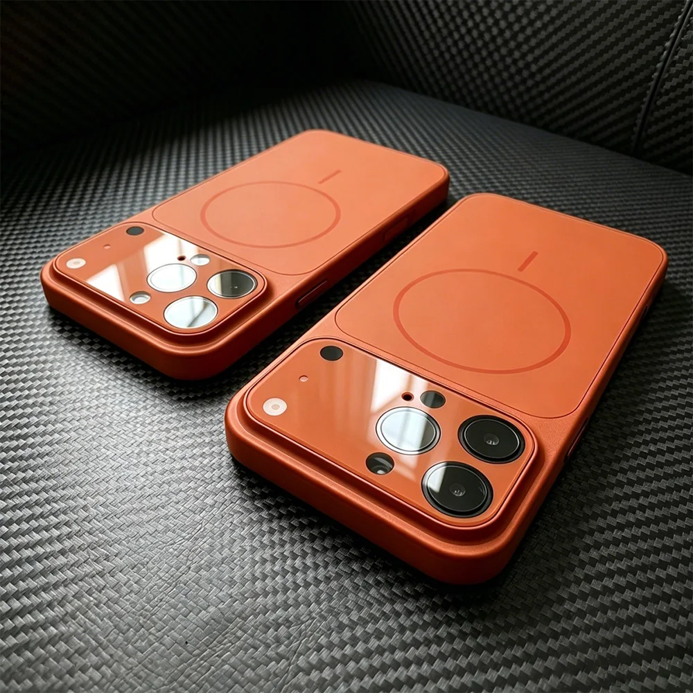 Luxury Magnetic Instant Large Window Camera Lens Protector Case For iPhone 18 Pro Max 17 Air 16 15 14 13 12 11 For Magsafe Cover view 5