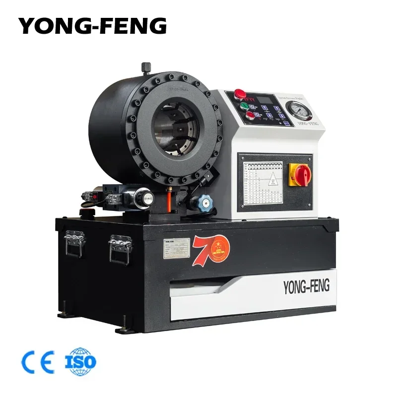 2026 YONG-FENG Y120 finn-power mobile hose crimping machine hydraulic press for hoses rubber hose hydraulic crimping machine man