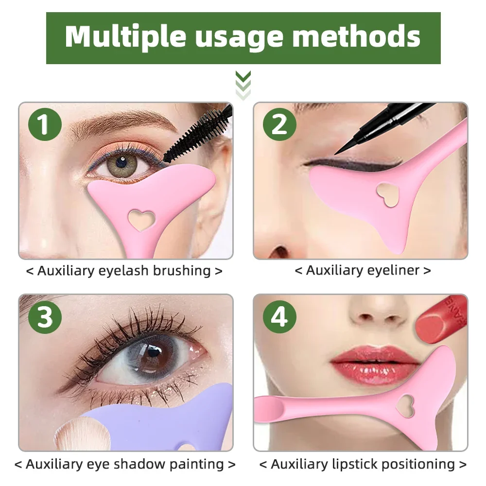 Stencil per Eyeliner in Silicone ala multifunzionale che indossa assistenza deflettore per occhi curvo facile da pulire accessori per la bellezza degli occhi delle donne