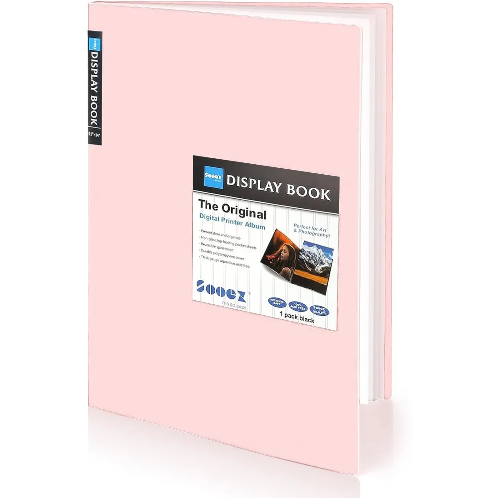 

Art Portfolios 11"x14", Large Portfolio Folder with 30 Pockets & Black Inner Sheets, Display 60 Pages, 11 x 14 Presentation Boo