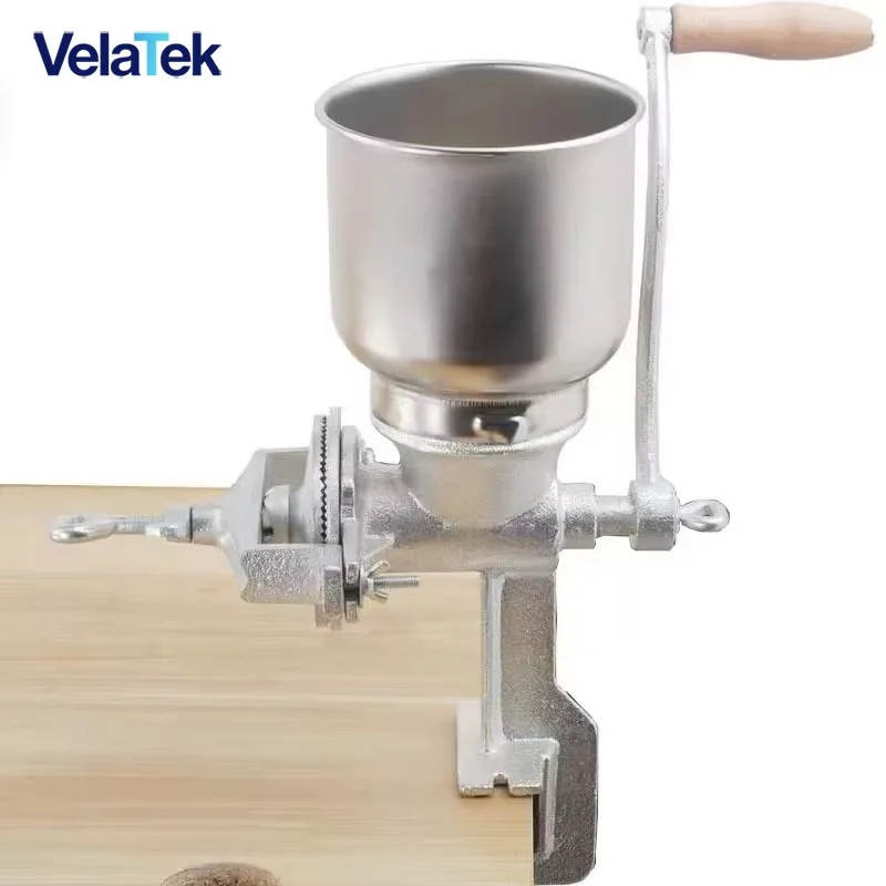 Adjustable Hand Crank Malt Mill, Homebrew Tool for Malt Powder Processing