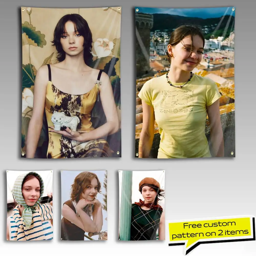 TV-WED Actor E-Emma MyerS Flag Tapestry Banner for Bedroom Living Room Outdoor Camping Custom Supported