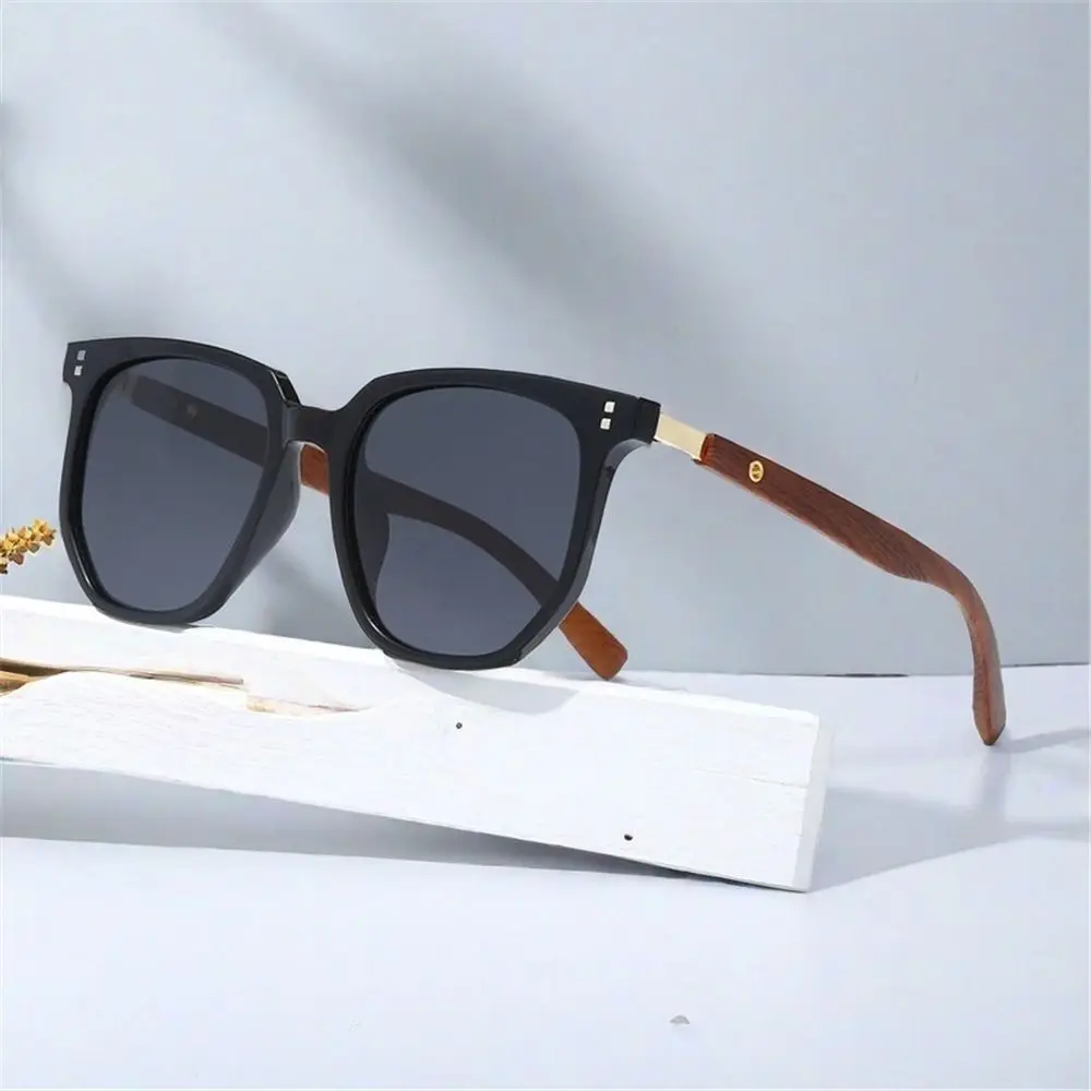 

New UV Protection Wood Grain Sunglasses Outdoor Street PhotographyX Cycling Eyewear Square Frame Sun Glasses for Women & Men