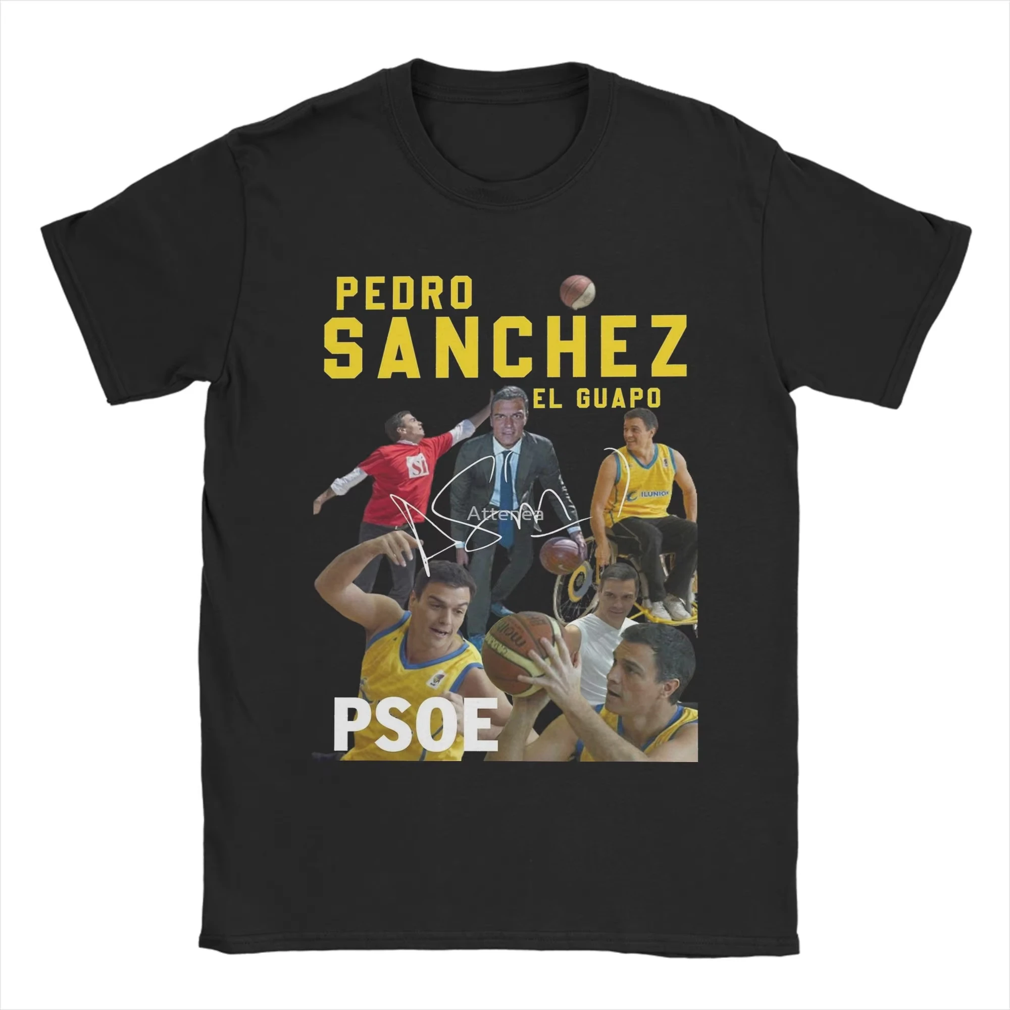 Camiseta de algodón para hombre Pedro Sanchez España PSOE, camisetas con gráficos oversize, camiseta de verano con cuello redondo y manga corta para mujer, ropa de calle