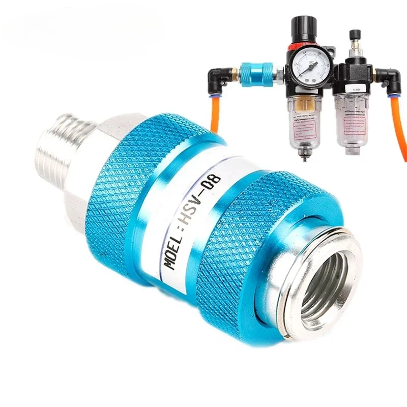 صمام منزلق يدوي HSV-08/10/15 - عنصر تبديل هوائي مع فلتر للأتمتة الصناعية والتحكم في الآلات ‌