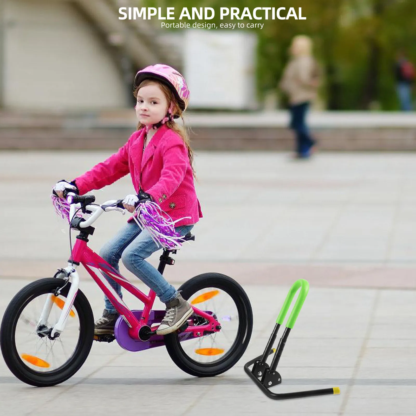 

Balanced Scooter Support Metal Adjustable Stable Bike Holder Parking Stand Portable Lightweight Bike Holder for Scooter