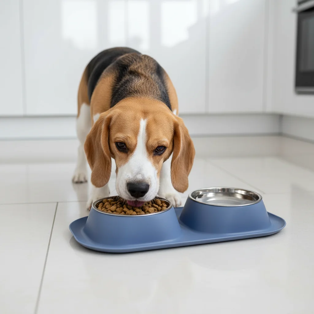 Stainless Steel Pet Bowls Double Bowl Set for Dogs & Cats - Non-Slip Food Water Feeder Dish
