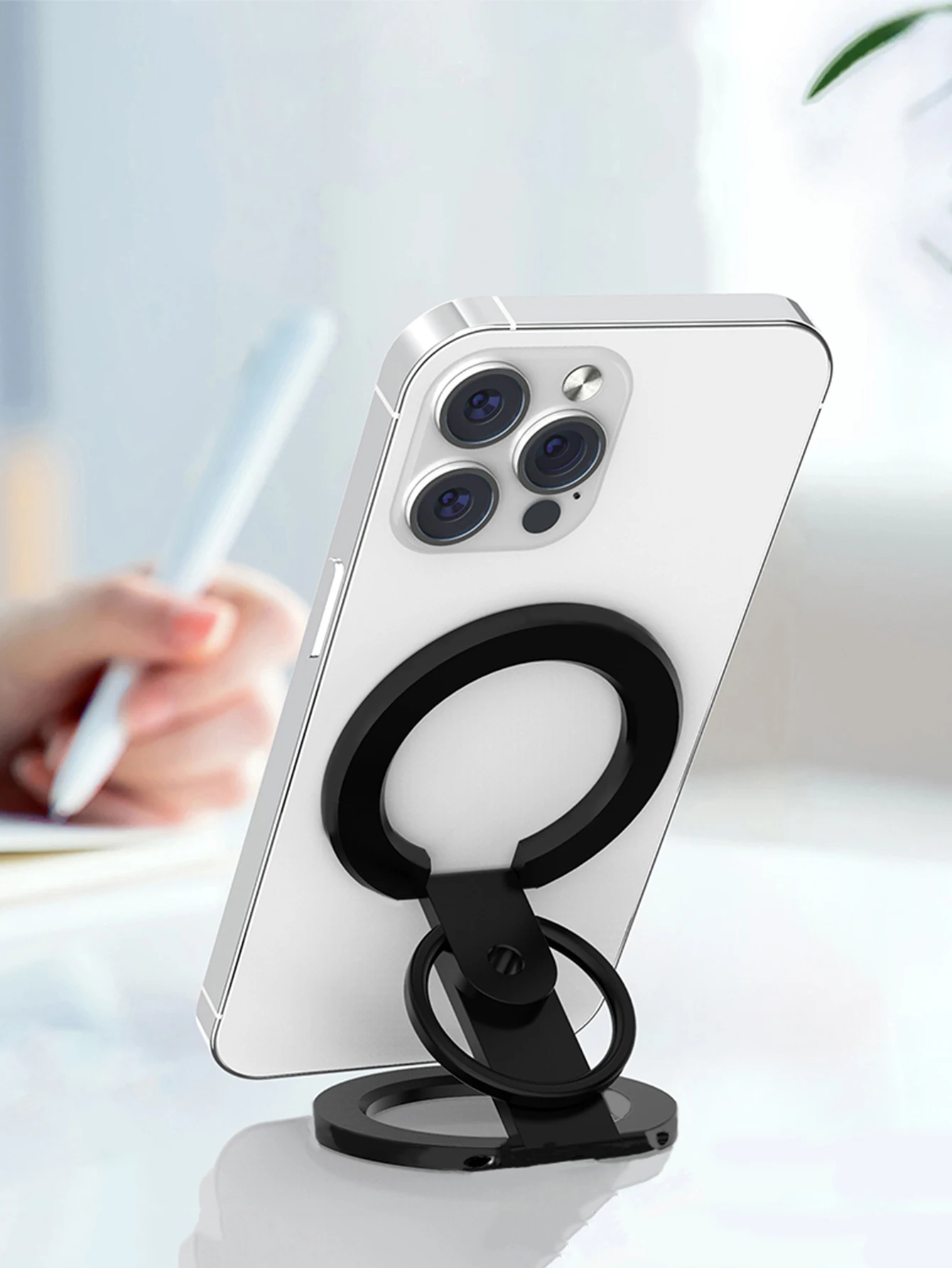 Für magnetischen Fingerschließe, 4 Abschnitte, doppelseitige magnetische Saugkraft, 1 Stück, ultraleicht und ultradünn, starke Saugkraft, drehbar, 360 Grad ° – Detail 3