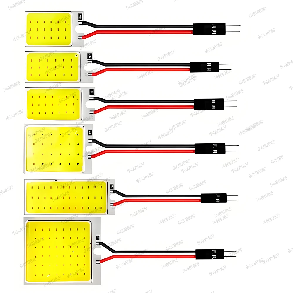 10P T10 W5W LED Bulbs COB C5W Festoon LED Light 31mm 36mm 39mm 41mm 12V 7000K White Car Interior Dome Readng Trunk Lamps