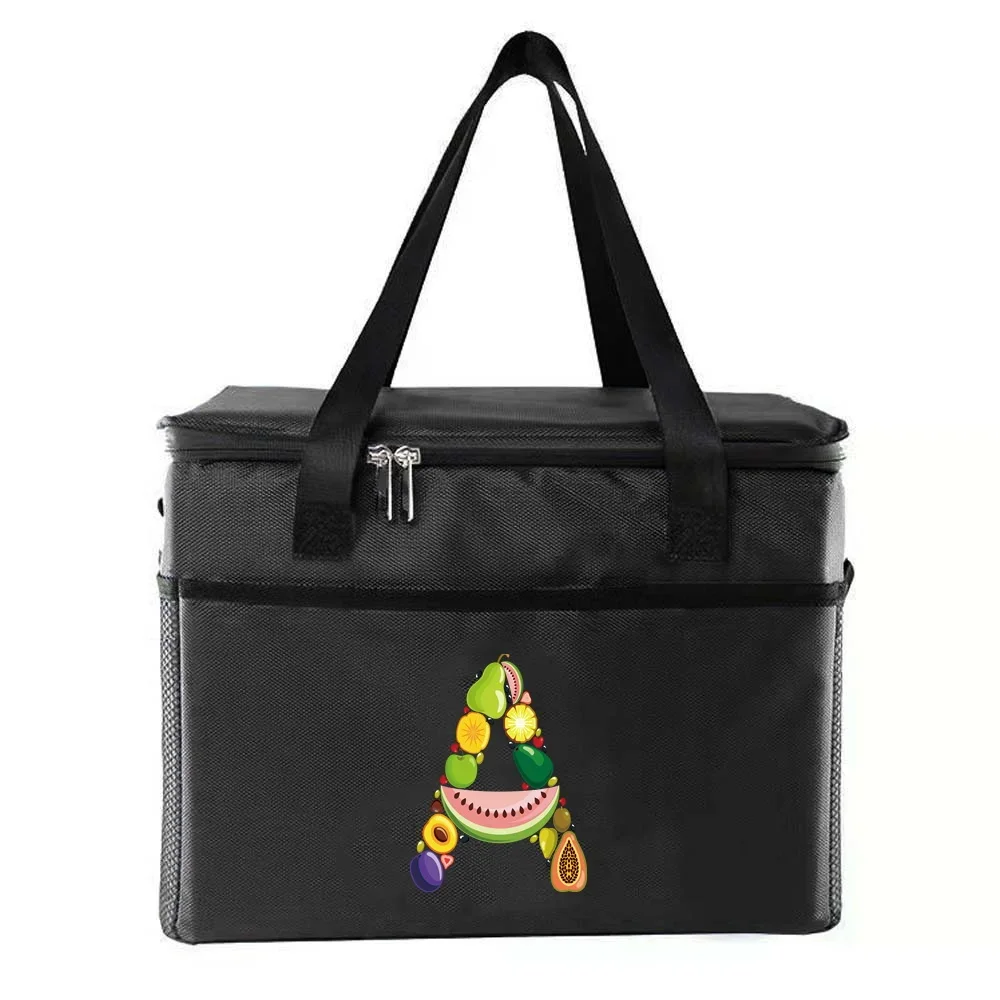Thermal Bag Portable Lunch Bags Insulated Cooler Bag Food Bento Bags Printing Fruit  Series Travel Picnic Storage Ice Bags