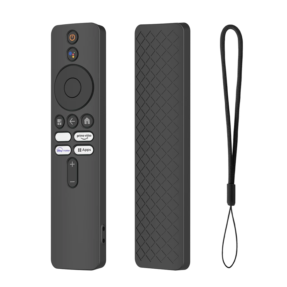 Protective Sleeve Silicone Remote Control Covers with Lanyard Shockproof Anti-Slip Accessories for Xiaomi 4K TV MiBoX 2nd Gen