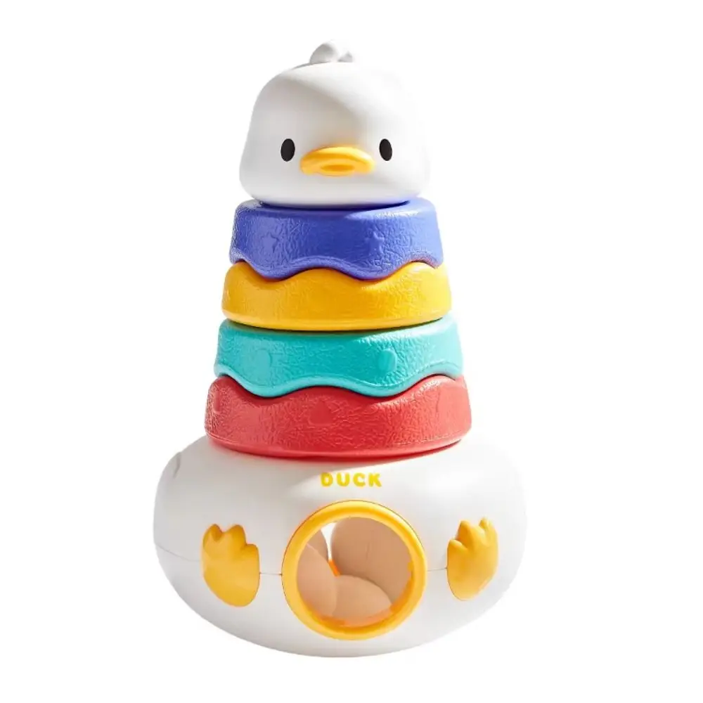 Copo de pato empilhável, brinquedo de empilhamento, educação precoce, quebra-cabeça, jogo de classificação em forma de pilha, artesanato de desenho animado, pato montessori, brinquedos