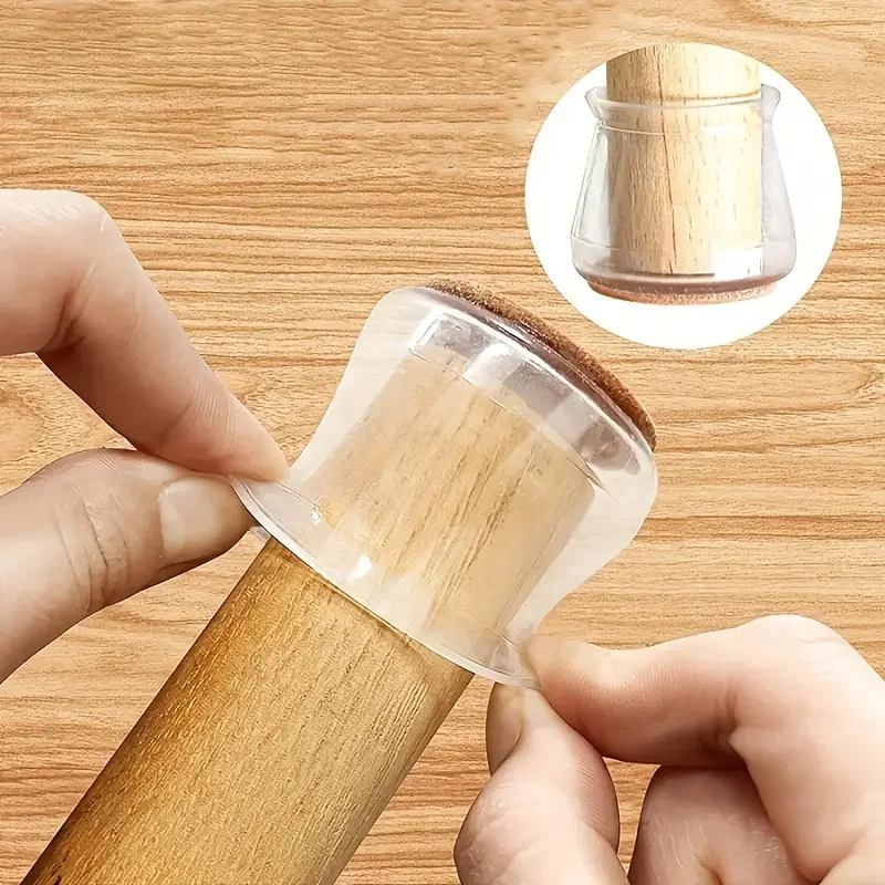 10/20Pcs Silicone Chair Leg Cap Pad,Non-slip Floor Protectors for Chairs,Rubber Chair Leg Bottom Cover Pads for Hardwood Floors image 3