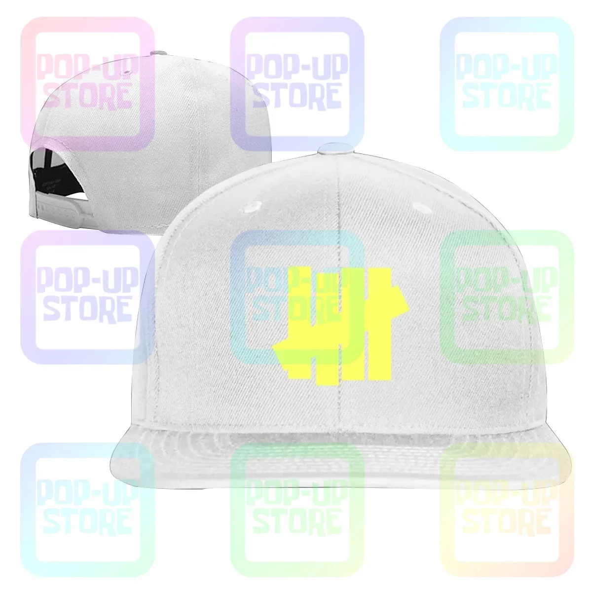 Undefeated Neon Yellow Graphic Snapback Cap Baseball Caps Summer Novelty Streetwear