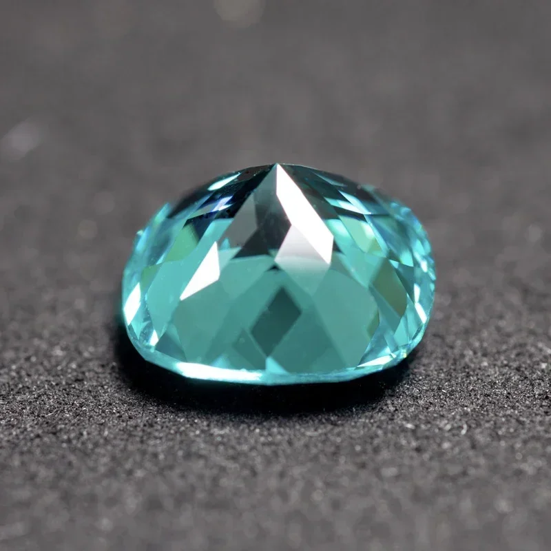 Im Labor gezüchteter Saphir Paraiba quadratisches Kissen VVS1 Charms DIY fortschrittliche Materialien zur Schmuckherstellung wählbares AGL-Zertifikat