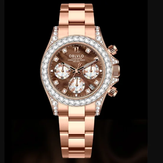 

Мужские часы OBLVLO с хронографом, 40 мм, кварцевые, водонепроницаемые, с сапфировым стеклом, светящимися элементами, тройным циферблатом и кристаллическим безелем.