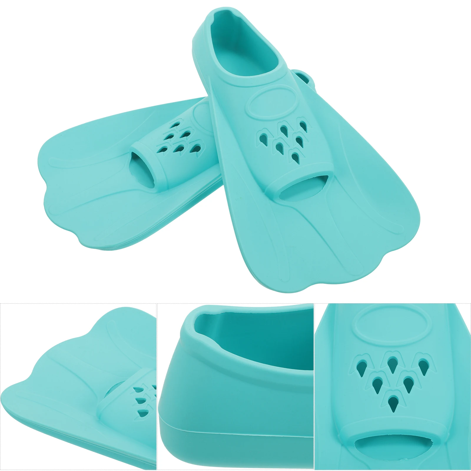 1 Par de Aletas de Snorkel de Silicona Compactas para Adultos, Resistencia Reducida, Natación Rápida Bajo el Agua, para Piscina y Mar