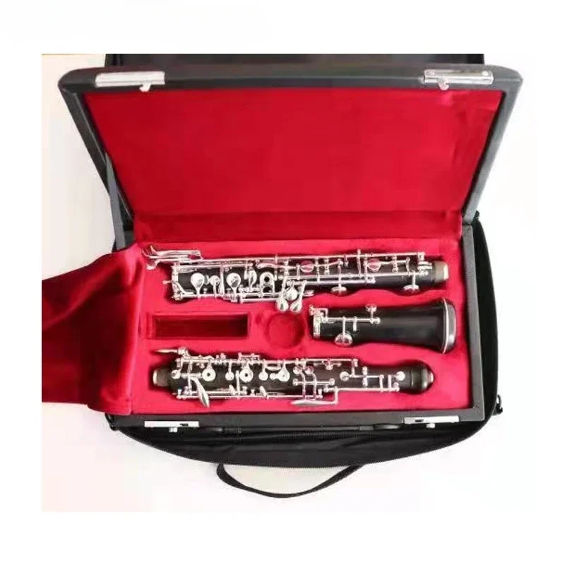 Oboe-JEB-901 profesional, OEM, tono C, madera de ébano, semiautomático, con llaves chapadas en plata (JEB-901)