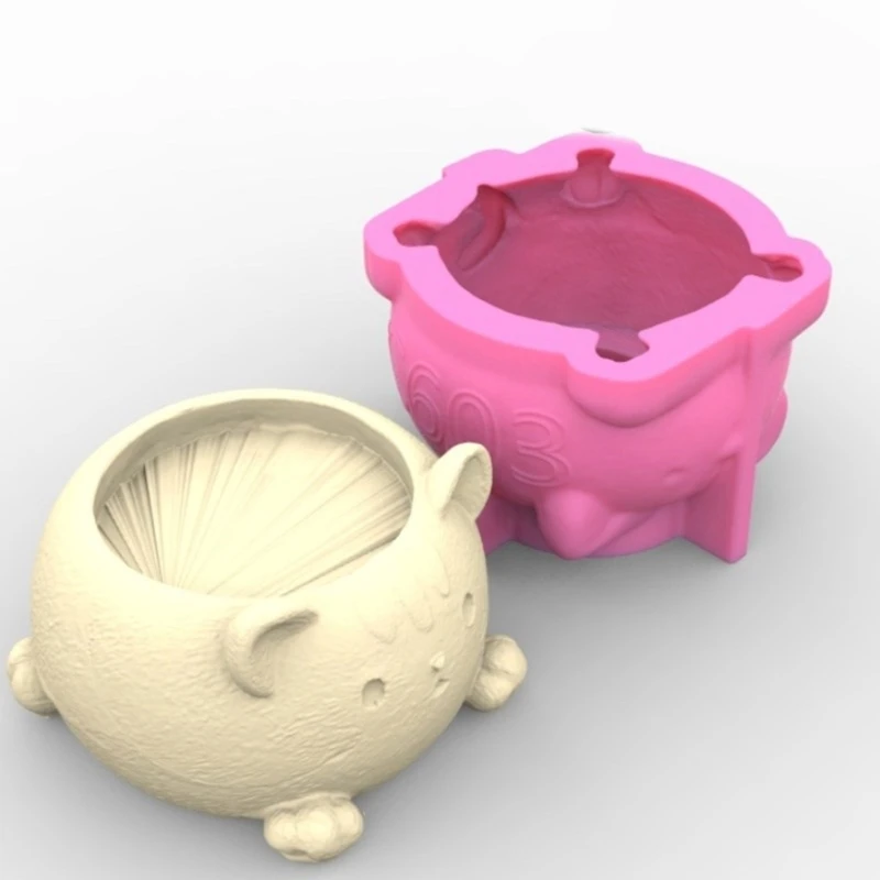 Flower Pots Resin Silicone Mold for Diy Garden Concrete Pen Holder Home Decor Dropship