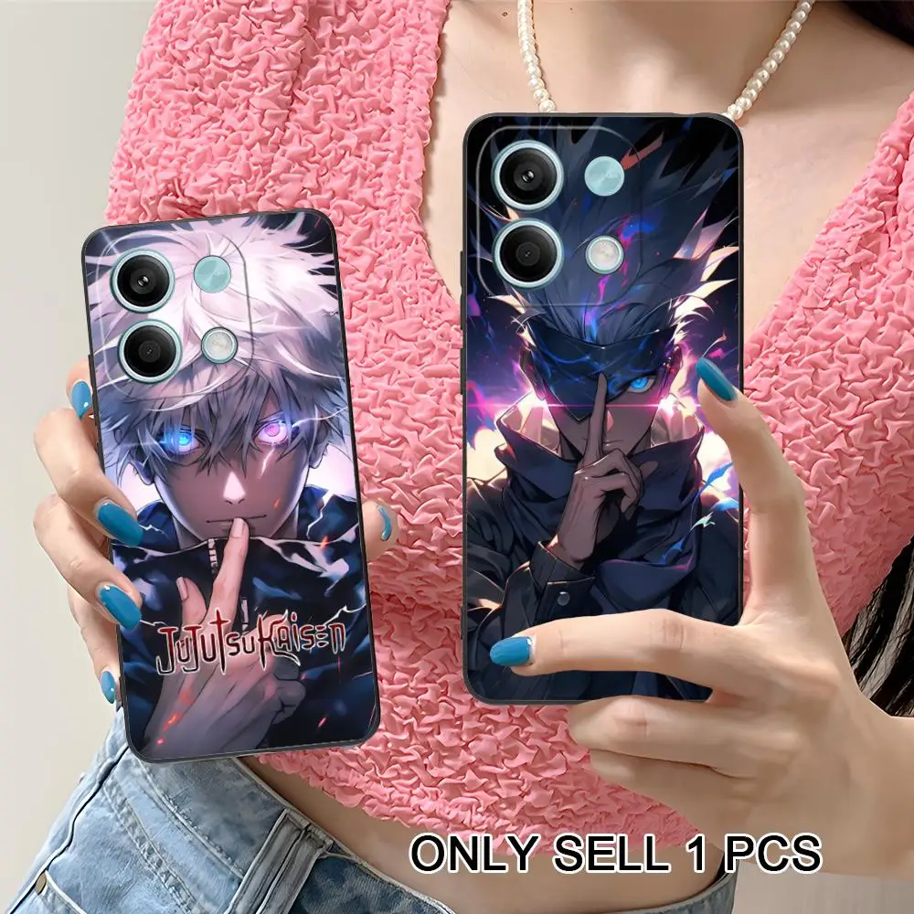 JJK Satoru Gojo Handyhülle für Xiaomi Redmi Note 15 14 13 12 11 S Pro Plus 4G 5G Weiche TPU Stoßfeste Schutzhülle