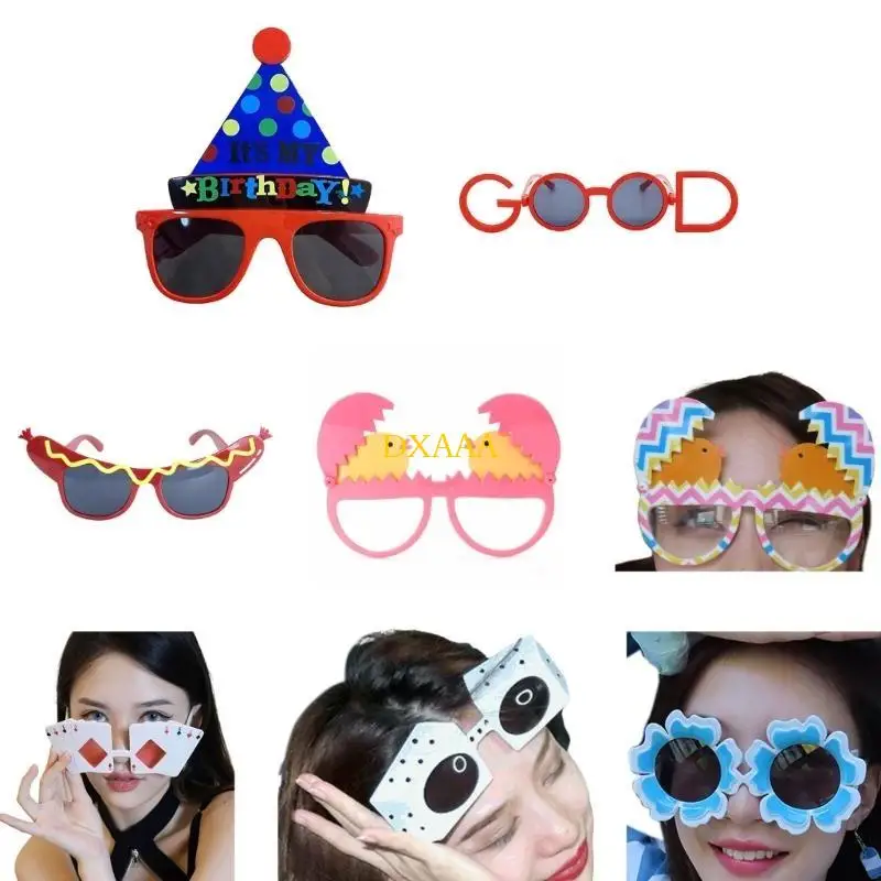DXAA Creative Party Eyeglasses Fancy Dress Props Summer Party Sunglasses Novelty Eyeglasses for Adults Birthday Beach Party